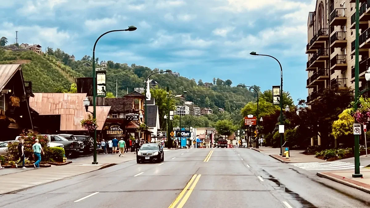 Gatlinburg's main road, the parkway