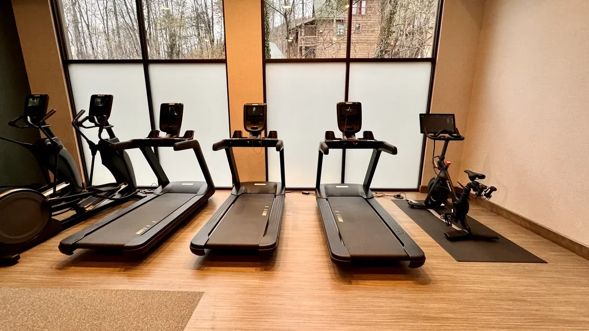 Gym at Embassy Suites in Gatlinburg.