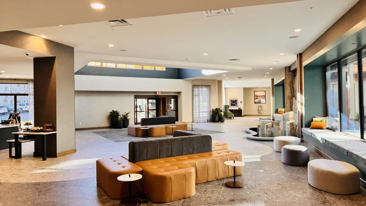 lobby of the embassy suites in gatlinburg