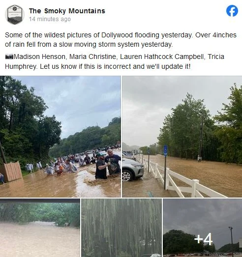 Flash Flooding Hits Dollywood