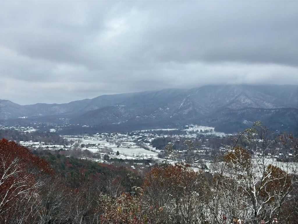 Foothills Parkway overlook above a mountain valley