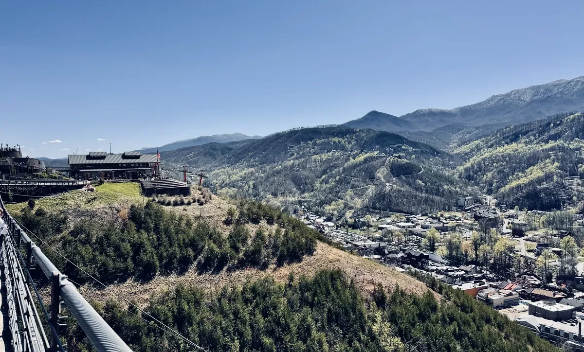 view from the skybridge gatlinburg