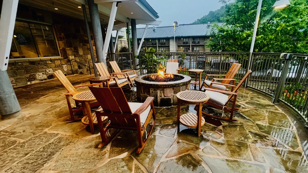 Margaritaville Resort Gatlinburg Pool fire pit <br/>