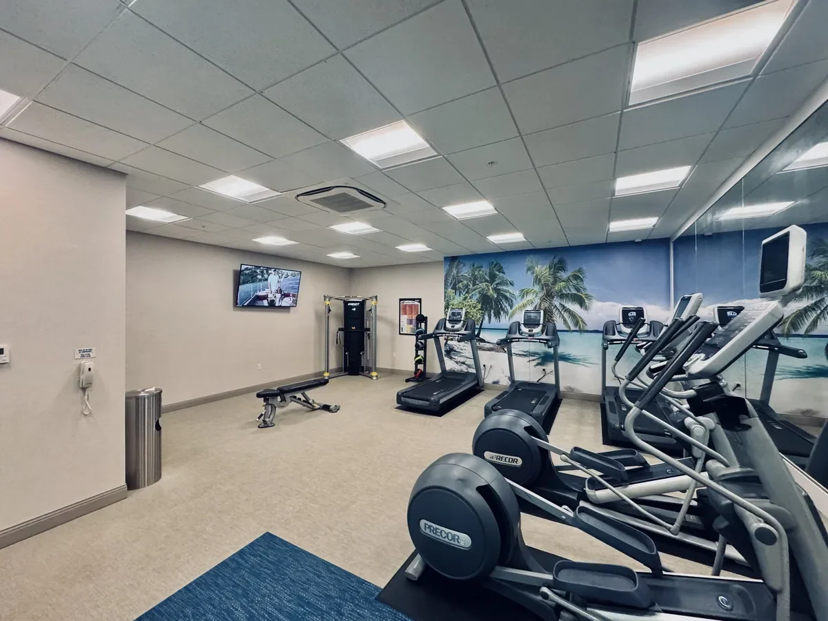 view of fitness equipment in hotel gym