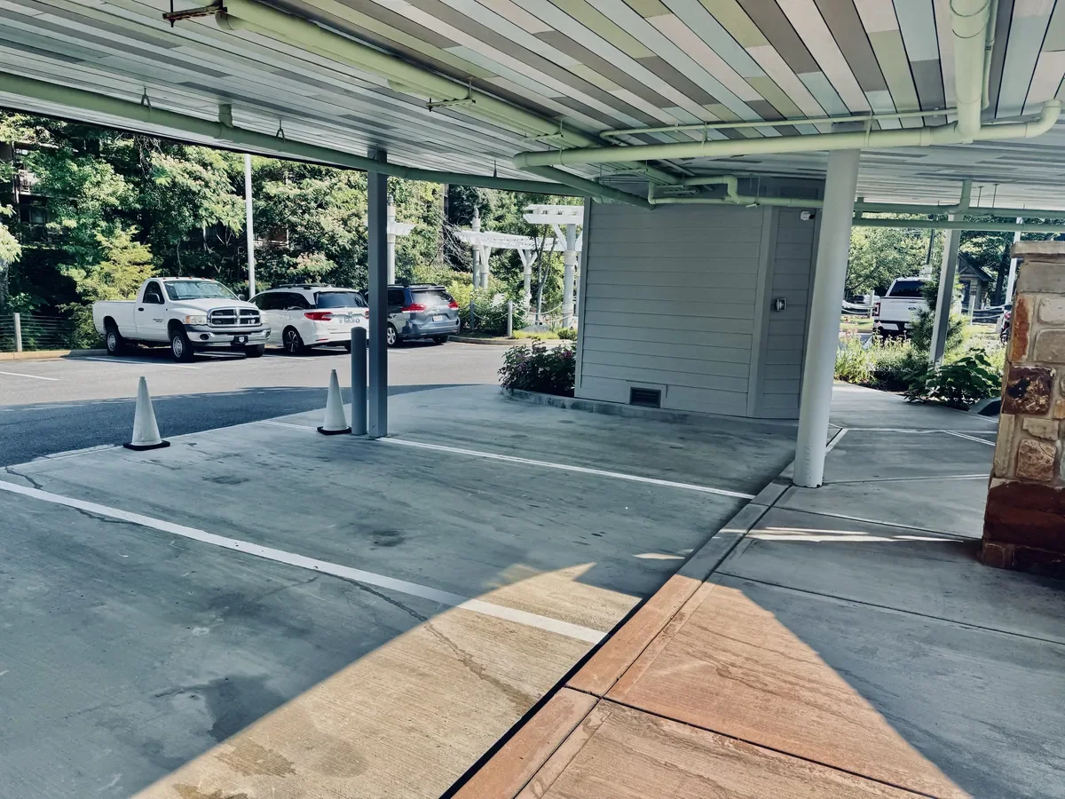 parking area under cover at margaritaville