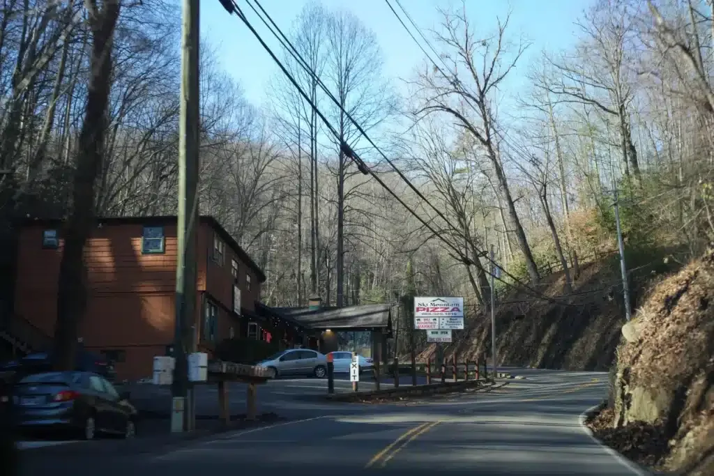 Ober Mountain road up the mountain