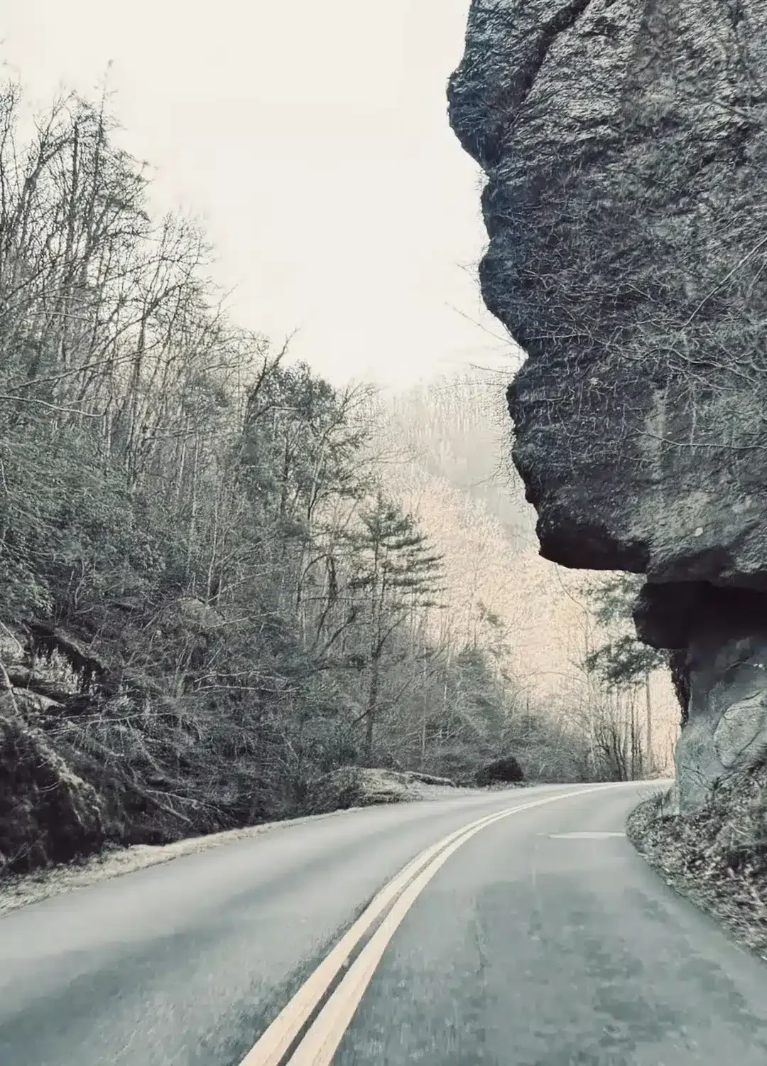 Indian Head Rock on Little River Road<br/>