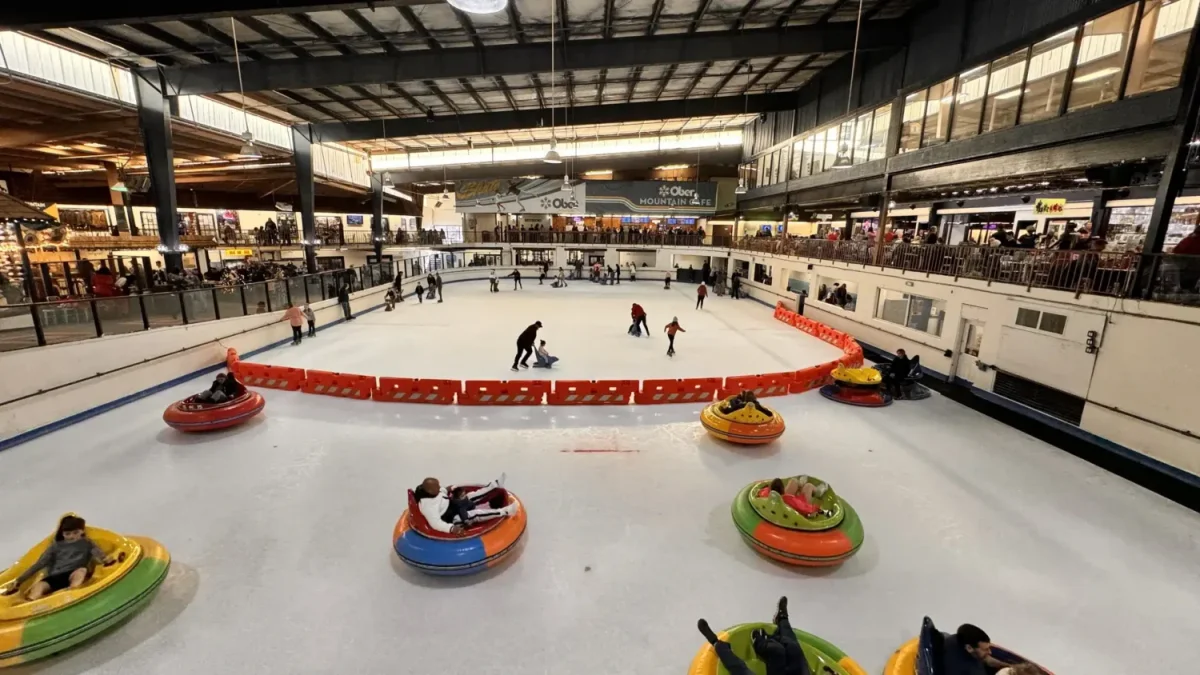 ober gatlinburg's ice skating and bumper car combination rink 