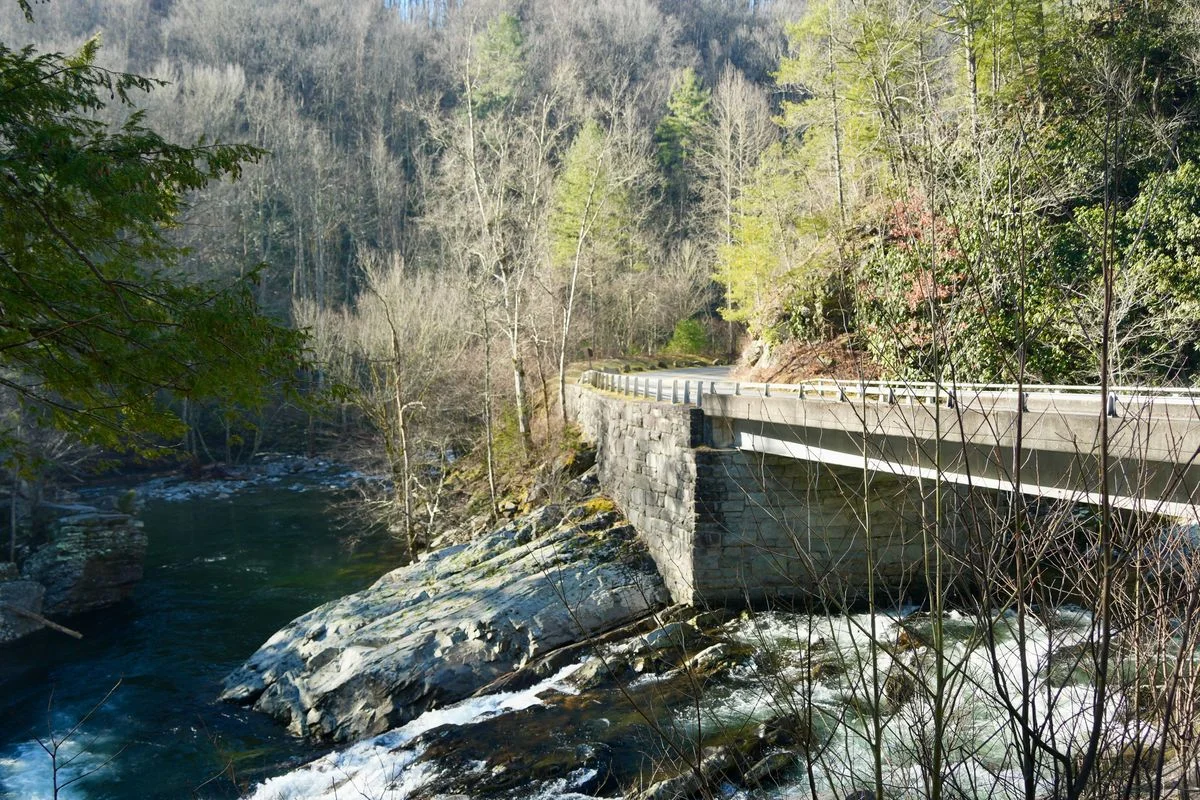 The Sinks Waterfall as Viewed From Parking Lot