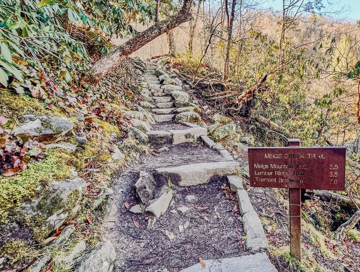 the sinks waterfall trail