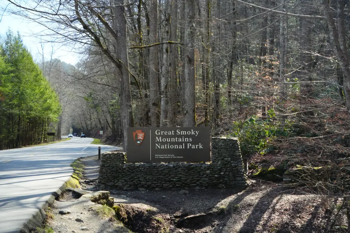 Townsend Great Smoky Mountains National Park Entrance sign