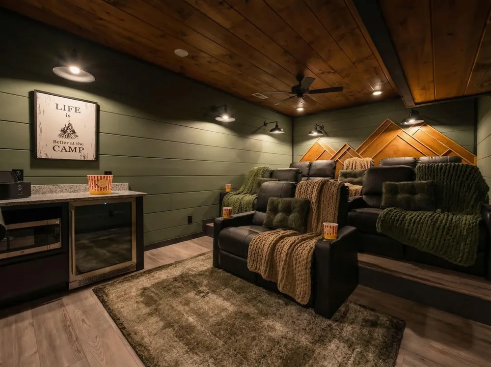 Home theater with comfortable seating area
