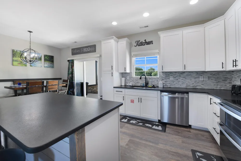 Modern kitchen with stainless appliances