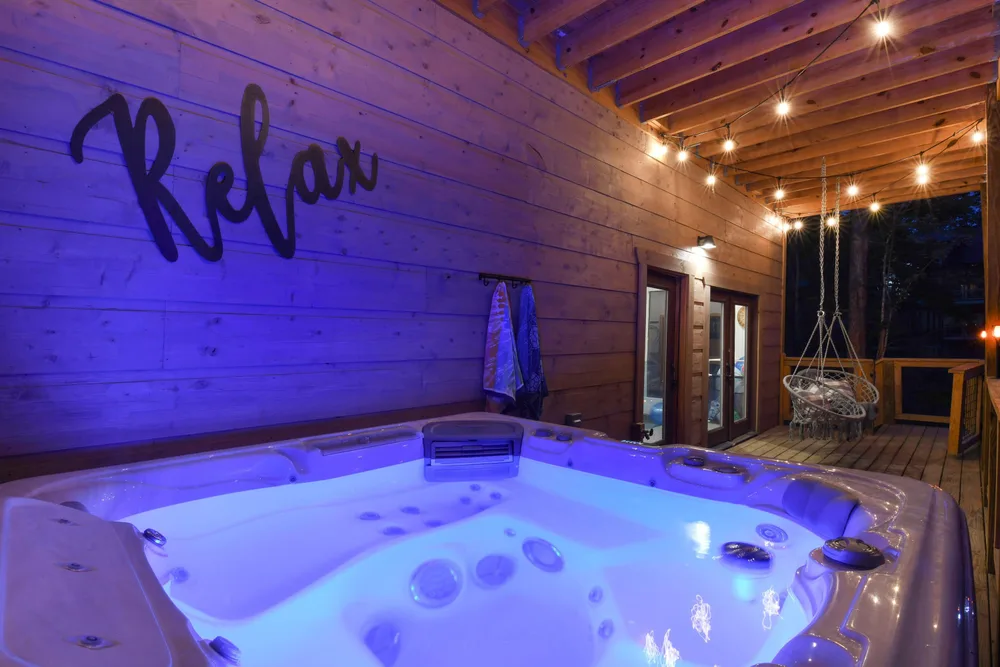 Hot tub area with relaxing ambiance