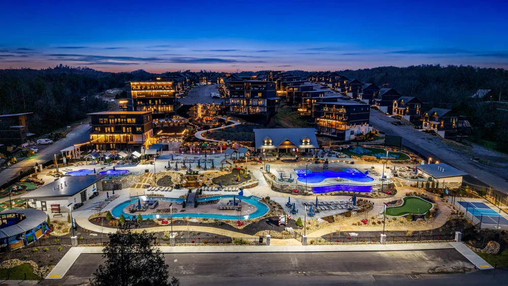 Resort with pools and activity areas