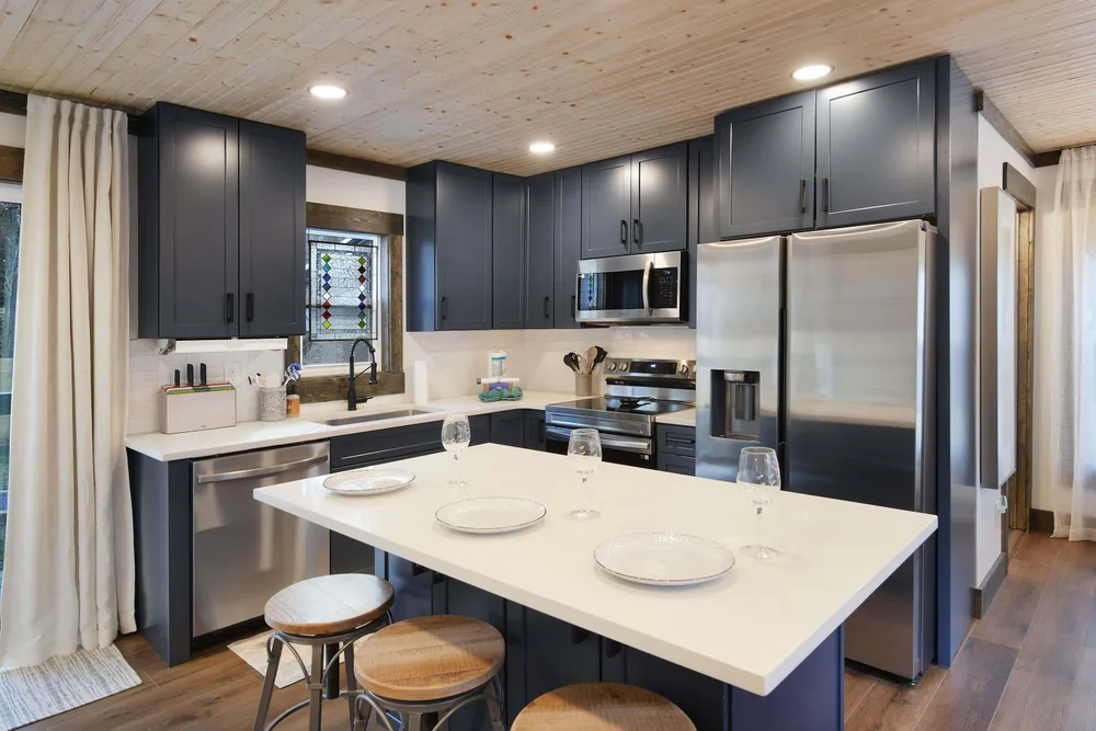 Modern kitchen with island seating