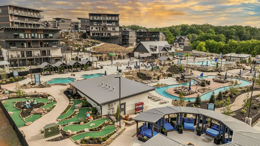 Resort with pools and mini-golf area