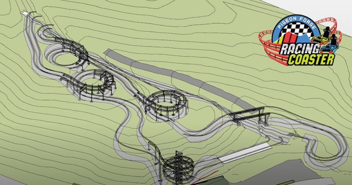 Pigeon Forge Racing Coaster track